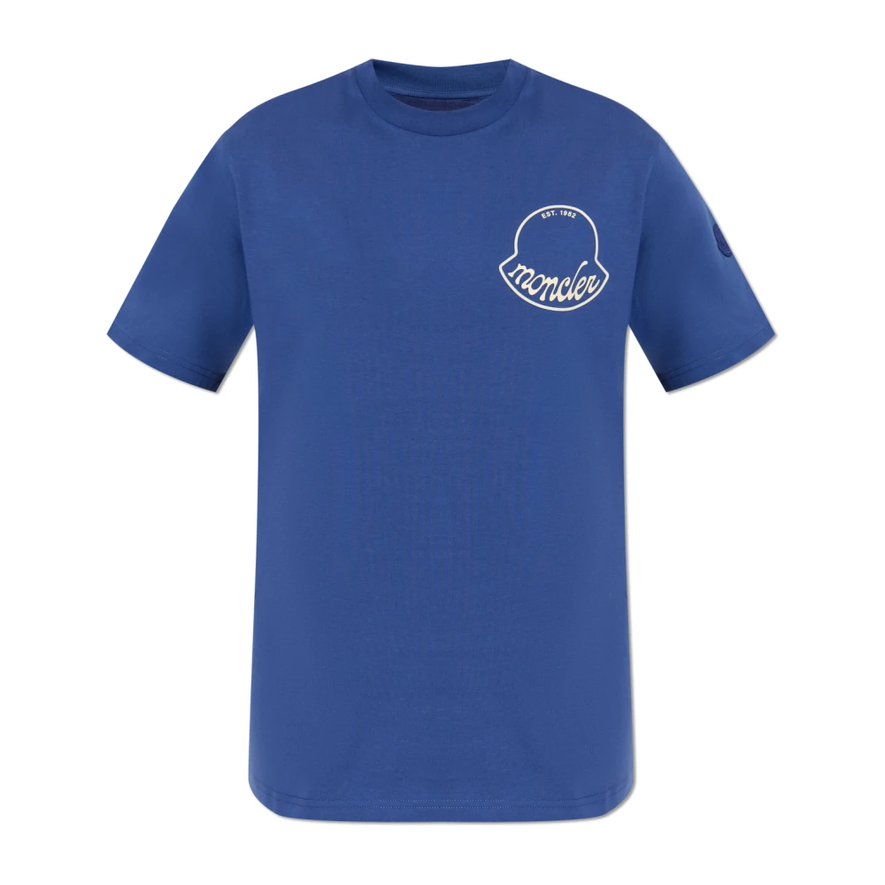Moncler - Tops > T-Shirts - Blue - Moncler - Modalova