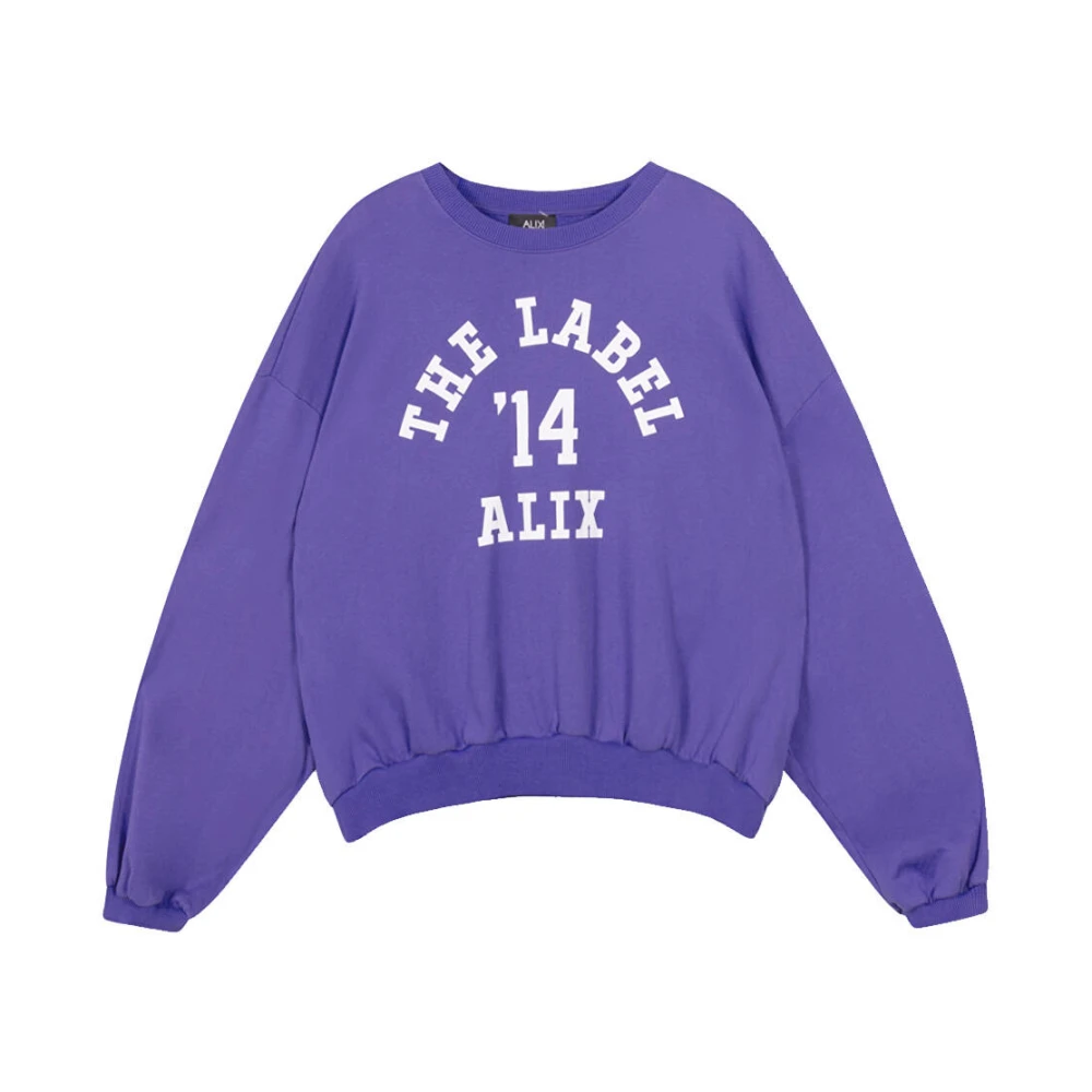 Alix The Label Gebreide Gewassen Dames Trui Purple Dames