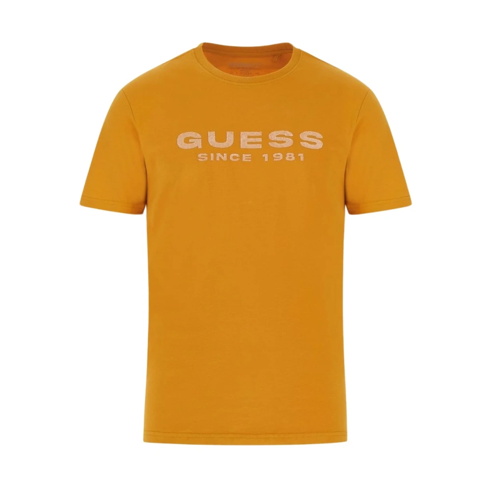 Guess T-Shirts Orange Heren