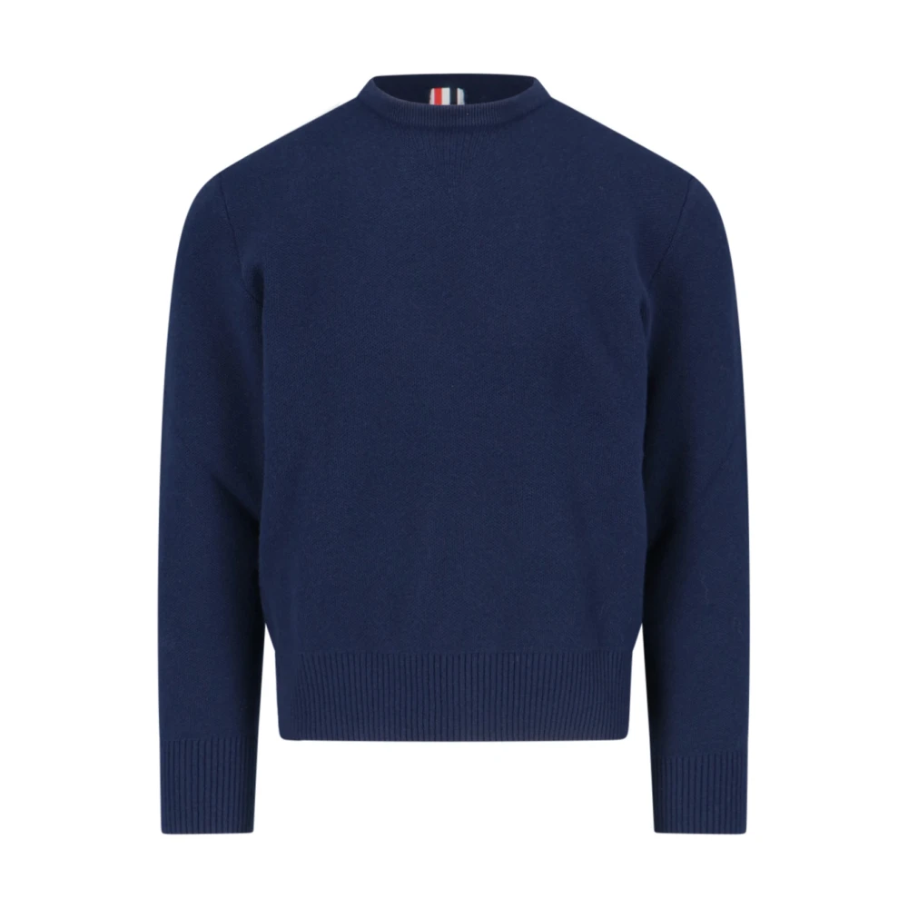 Thom Browne Tricolor Crewneck Sweater Blue Heren