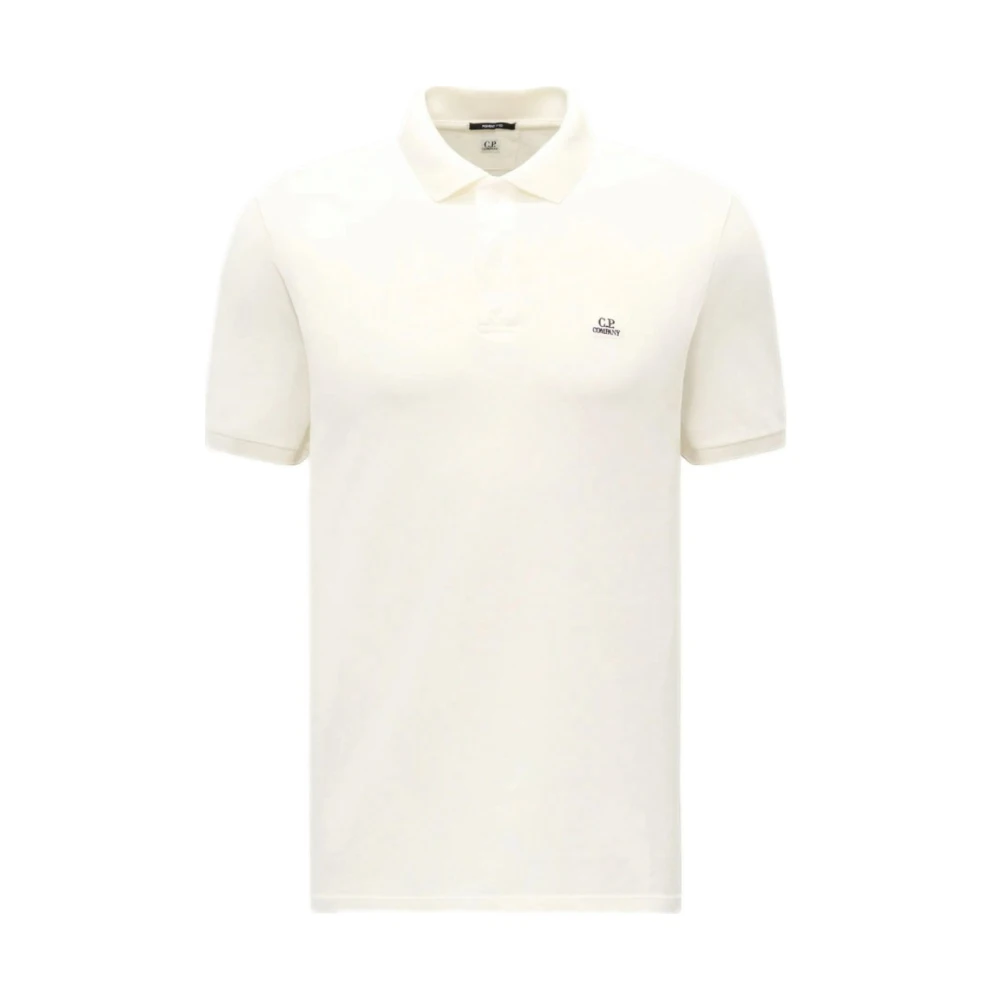 C.p. Company Men's White Polo Shirts, L, Polo Shirt