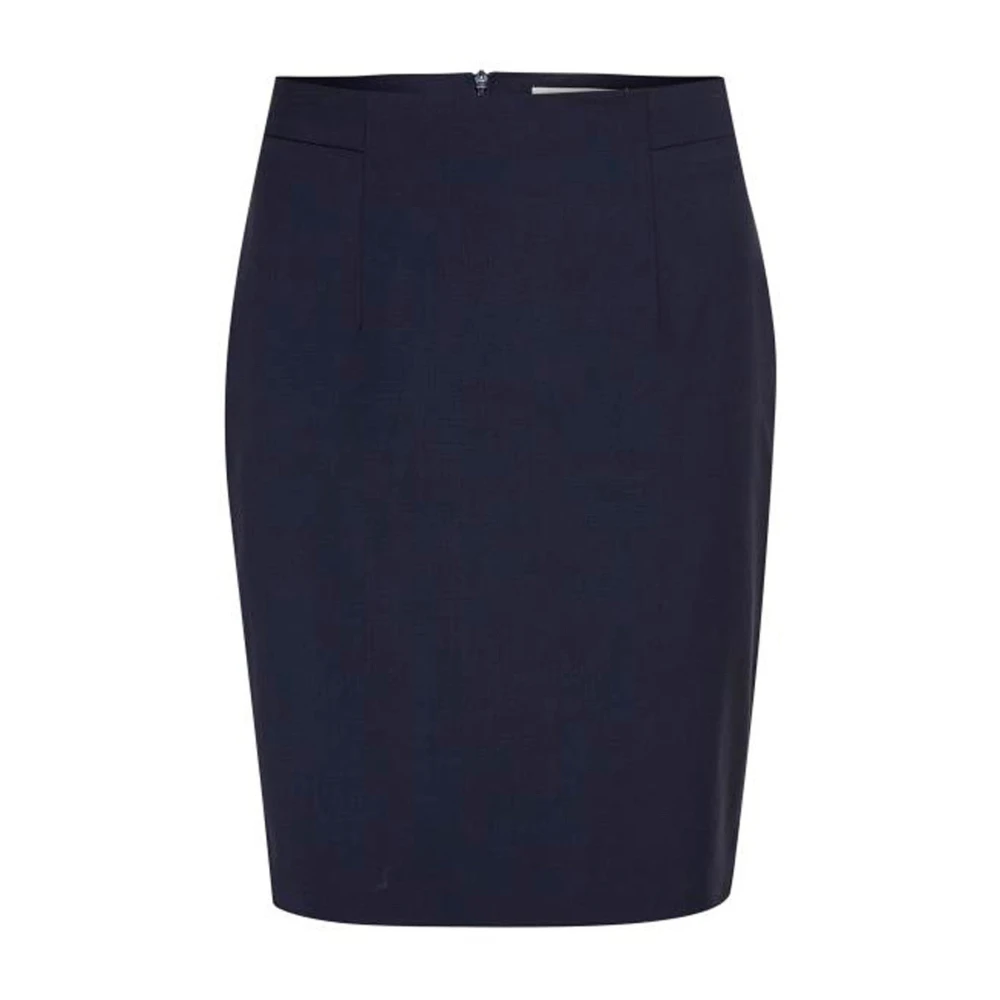 Inwear Blue Pencil Skirts, Female, Xs, Marine Pencil Skirt