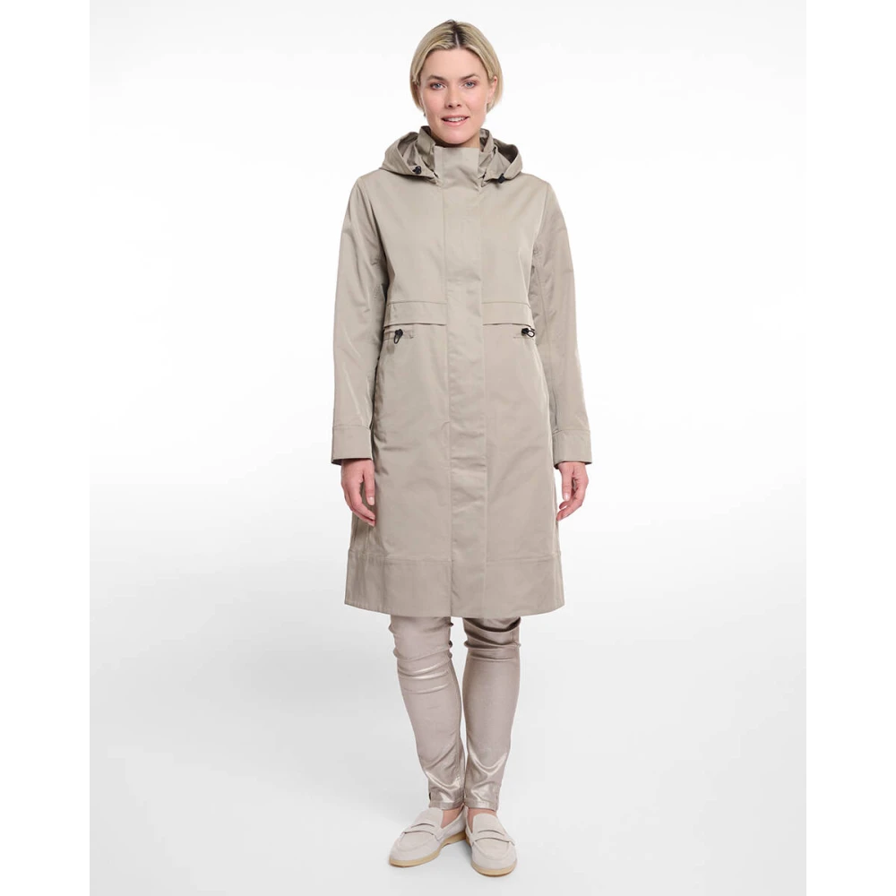Rino&Pelle Detachable Hood Parka Kimi Beige Dames