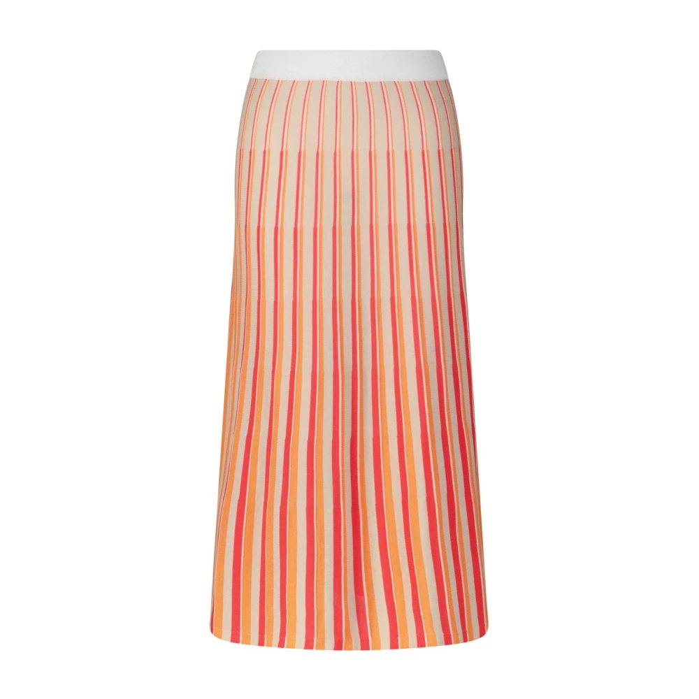 Rosso35 Mujer Multicolor - Falda Midi A Rayas Coloridas - Skirts - S