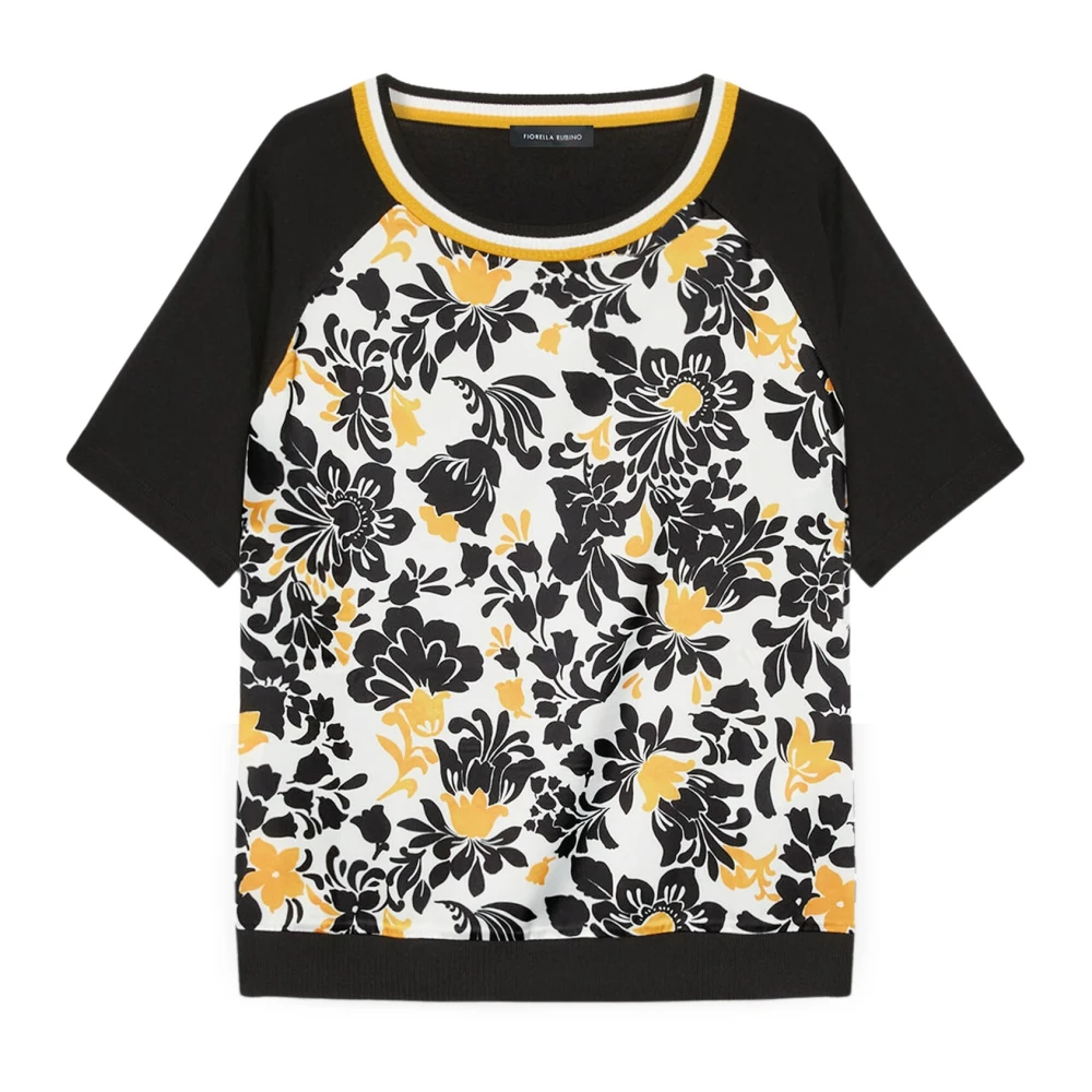Fiorella Rubino Bloemenprint korte mouw trui Multicolor Dames