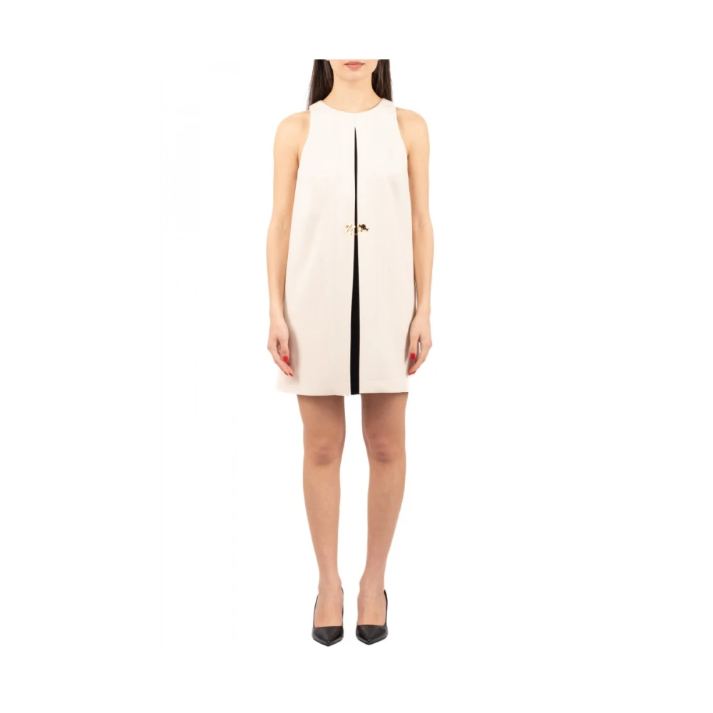 Elisabetta Franchi Women's White Two-Tone Crêpe Dress