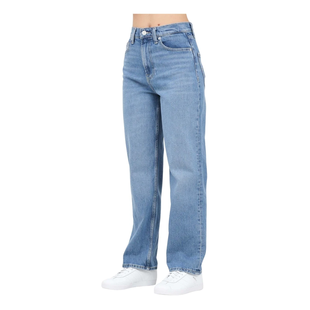 Tommy Jeans Straight Leg Denim Jeans Blue Dames