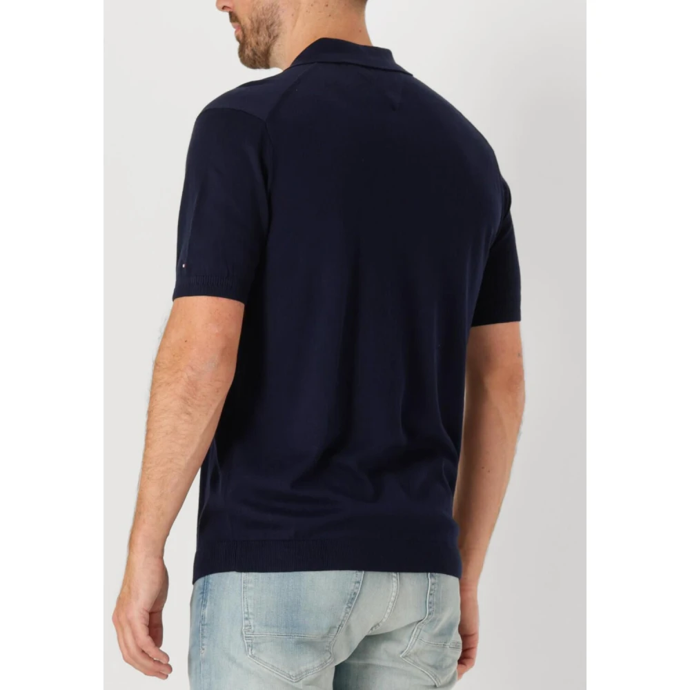 Tommy Hilfiger Blauwe Katoenen Lyocell Polo Shirt Blue Heren