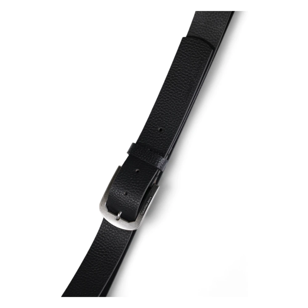 Calvin Klein Klassieke Leren Riem Herfst Winter Collectie Black Heren