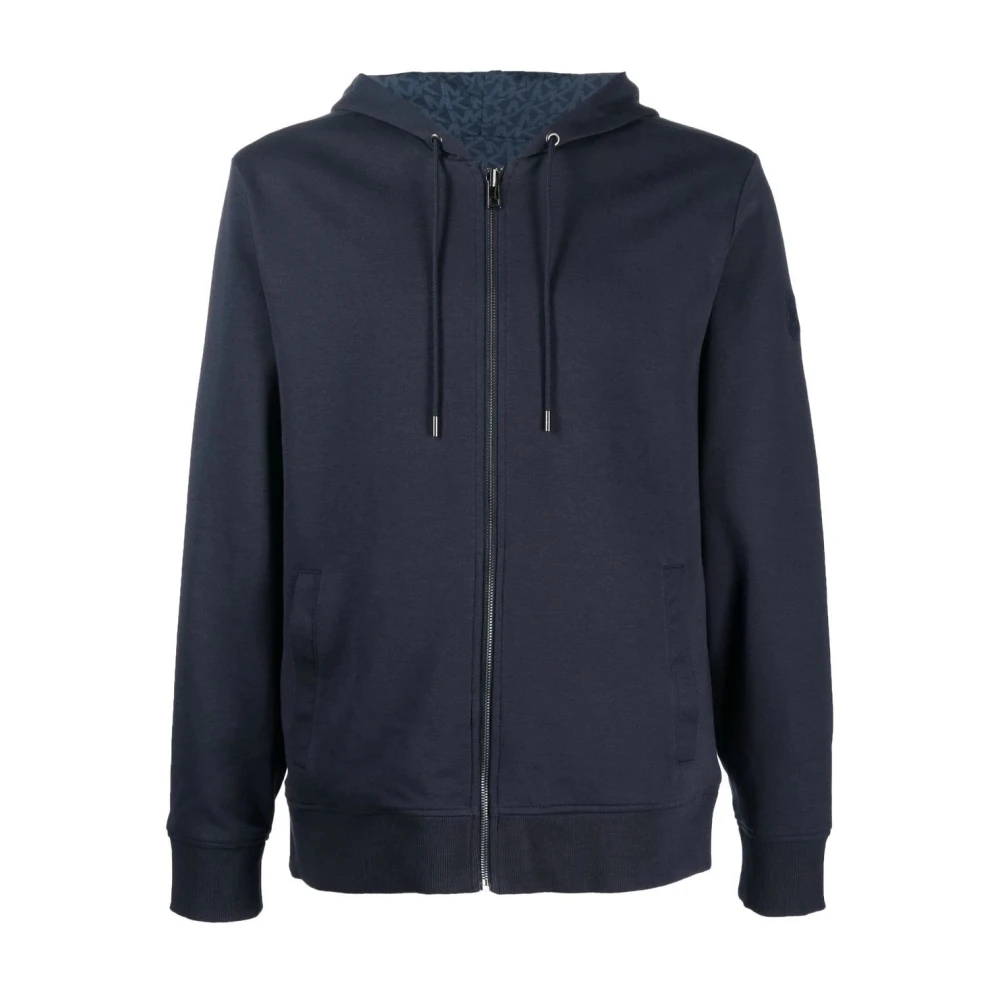 Michael Kors Blauwe Omkeerbare Rits Sweater Casual Stijl Blue Heren