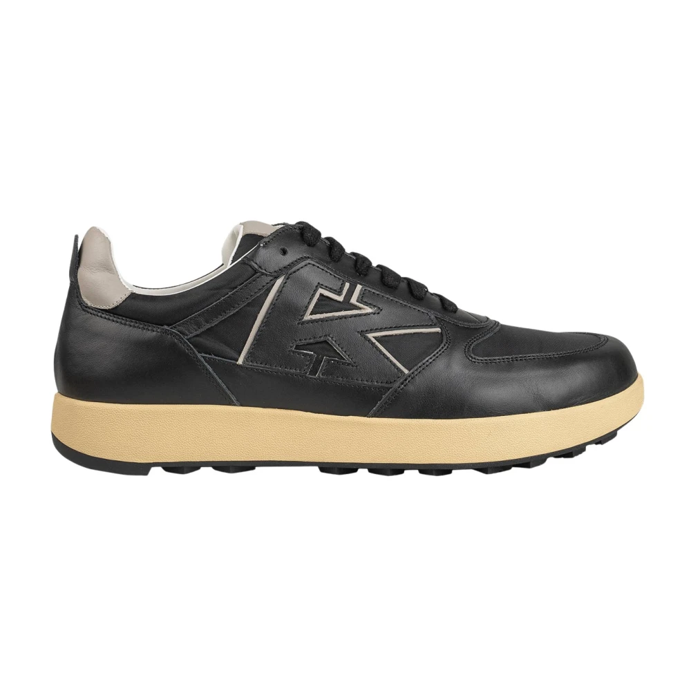 Kiton Leren Sneakers Heren Schoenen Zwart