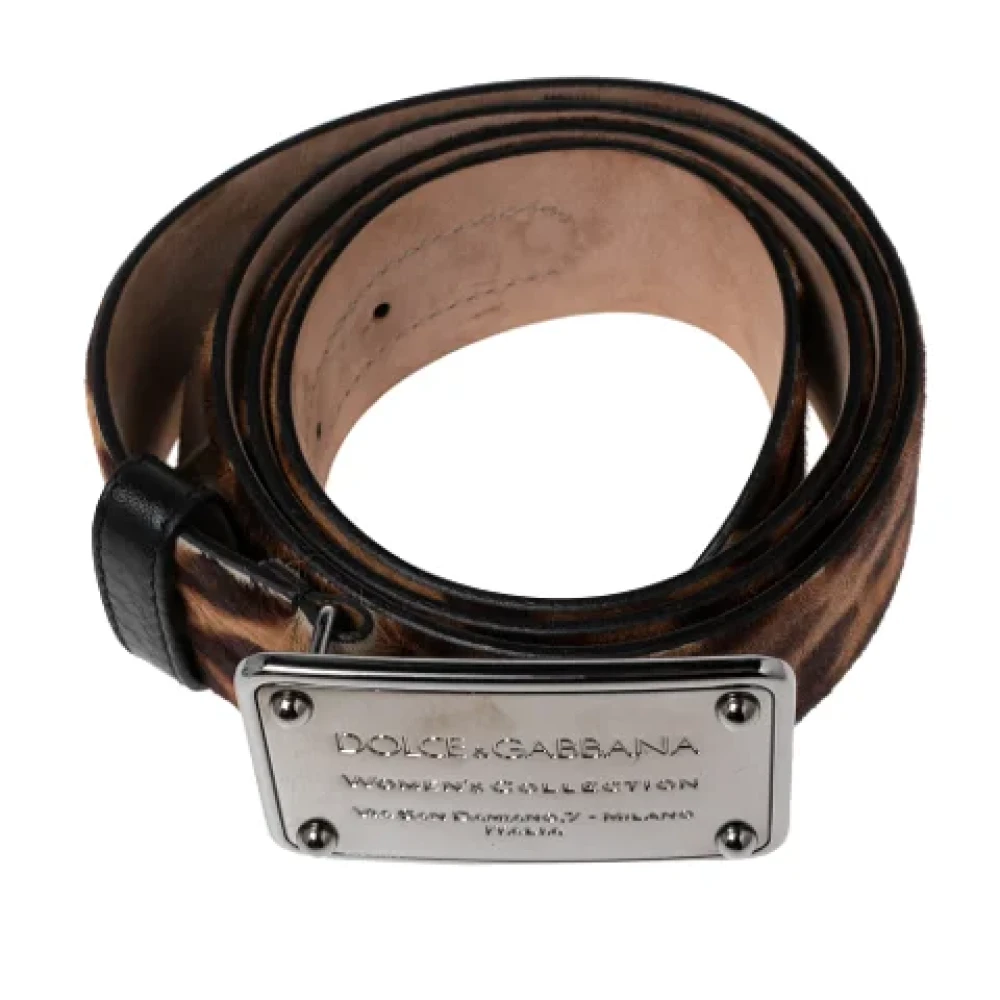 Dolce & Gabbana Pre-owned Fabric belts Brown Dames