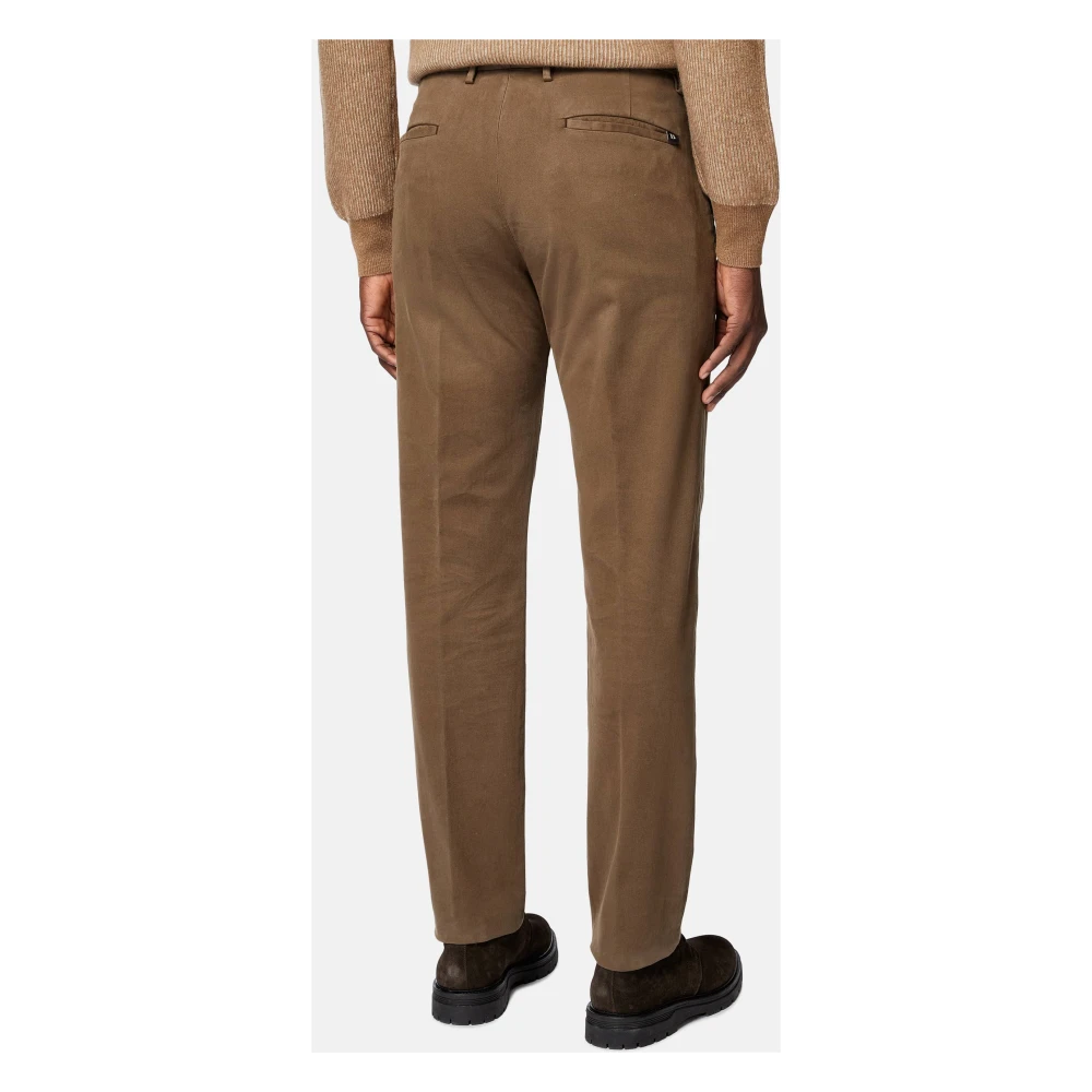 Boggi Milano Stretch Katoenen Broek Brown Heren