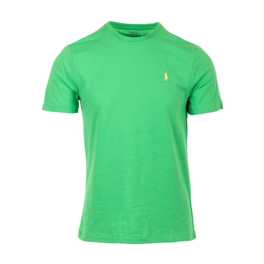 Polo Ralph Lauren Groene Crewneck T-shirt met Geborduurd Pony Logo Green Heren