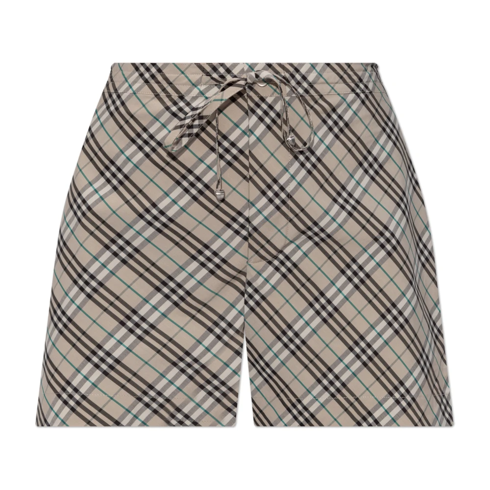 Burberry Women's Beige Vintage Check Drawstring Shorts - Short Shorts - Xs - Shorts