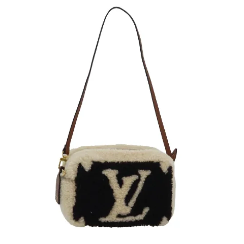 Louis Vuitton Vintage Pre-owned Wool louis-vuitton-bags Beige Dames