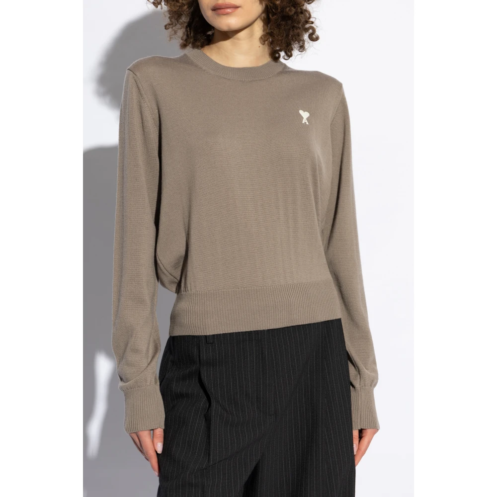 Ami Paris Wollen trui Beige Dames