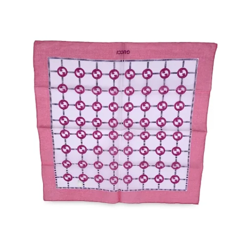 Gucci Vintage Pre-owned Silk scarves Pink Dames