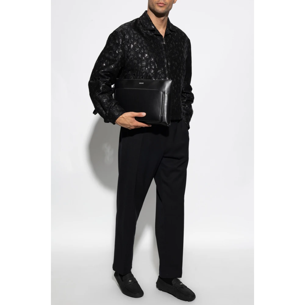 Versace T-shirt met print Black Heren