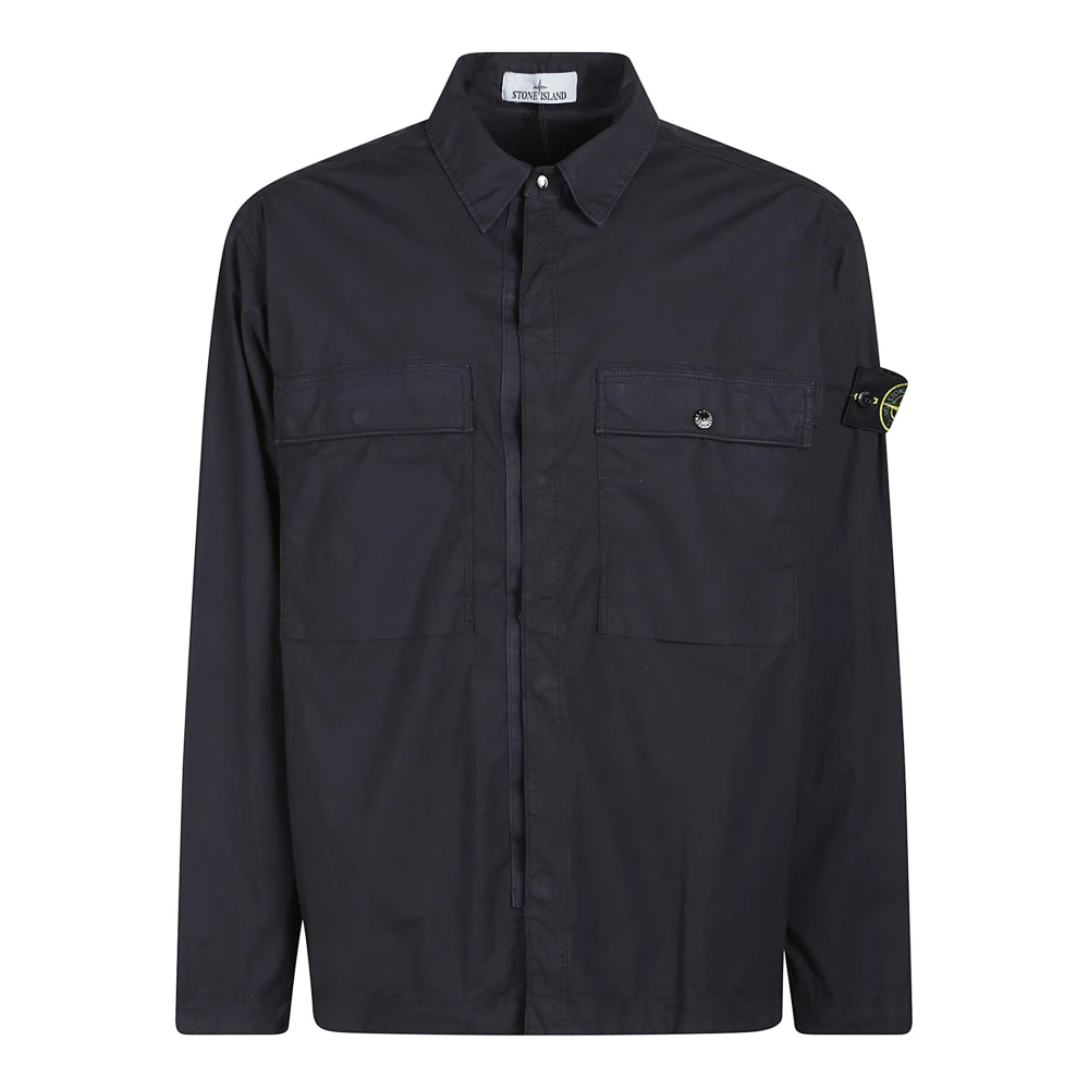 Stone Island Stijlvolle Overshirt voor Mannen Blue Heren