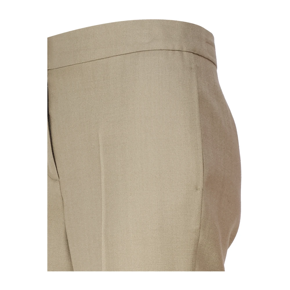 Stella Mccartney Groene Straight Broek Beige Dames