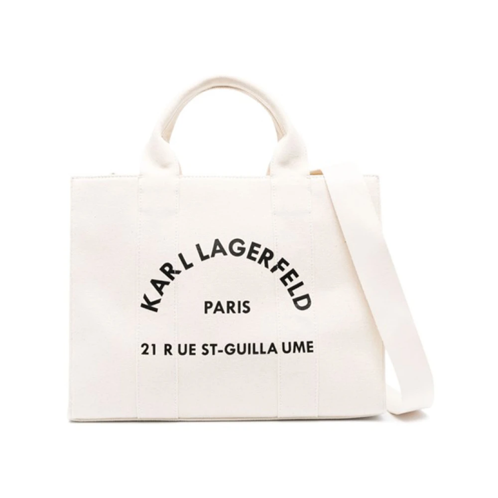 Karl Lagerfeld Rue St-Guillaume square tote tas White Dames
