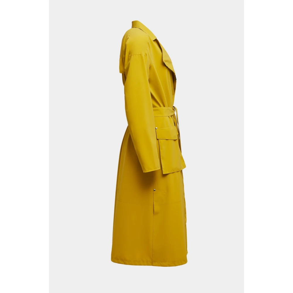 Stutterheim Matte Trenchcoat met Modern Design Yellow Dames