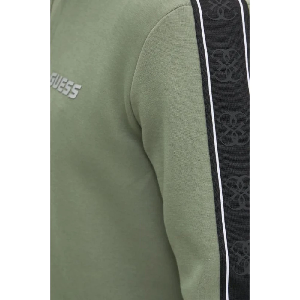 Guess Logo Detail Hoodie Groen Green Heren