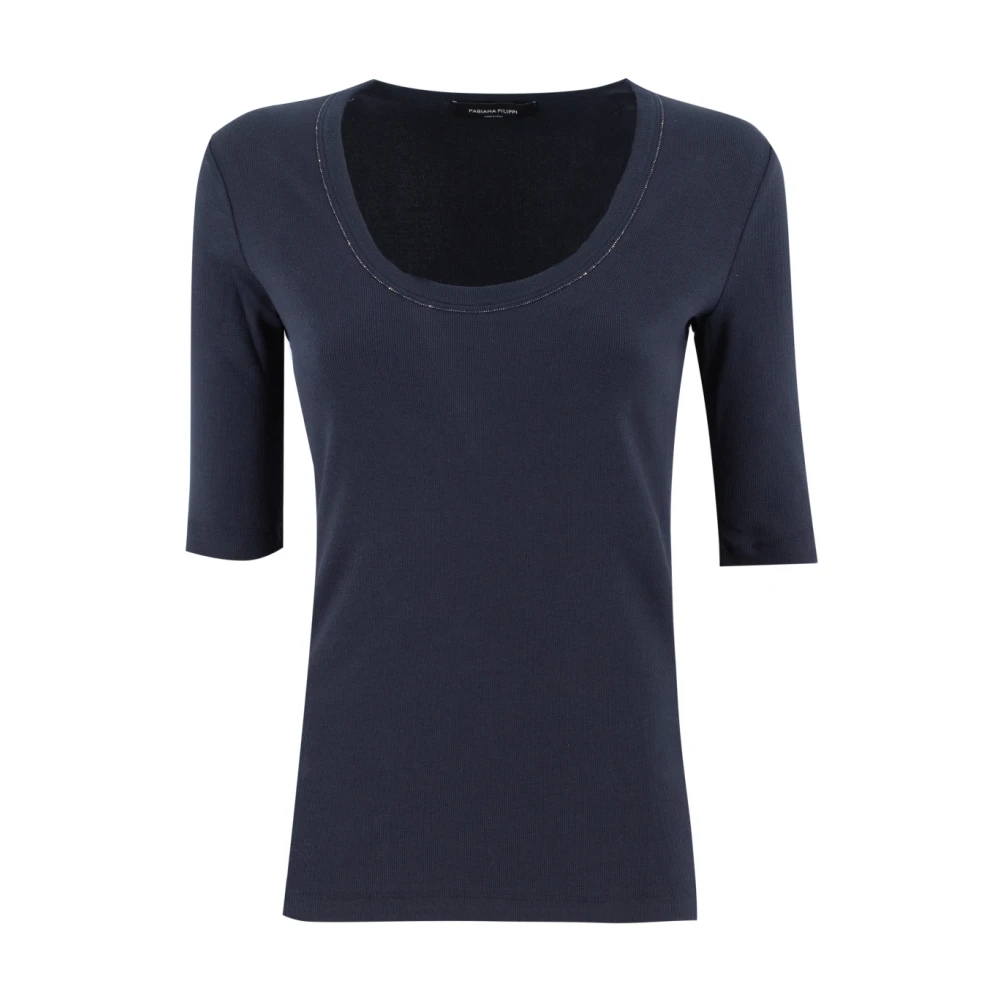 Fabiana Filippi Blue T-Shirts, Female, L, Jersey T-Shirt