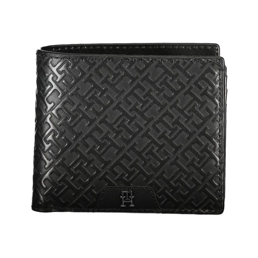 Tommy Hilfiger Men's Black Elegant Leather Wallet With Coin Pocket