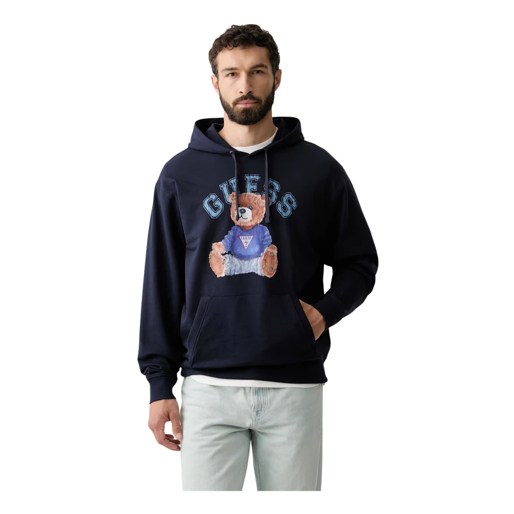 Guess - Oversize Hoodie - Sweatshirts & Hoodies - Herren - Blau - M - Bild 4