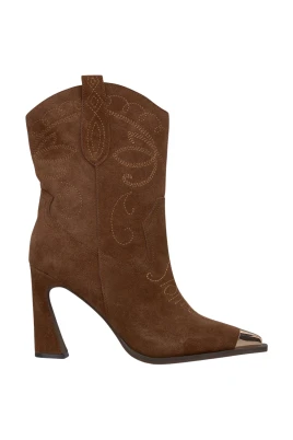 Broderad trattklack bootie