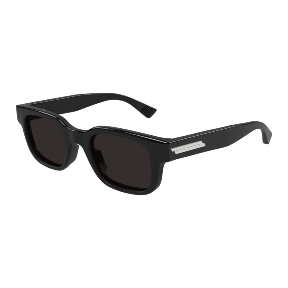 Bottega Veneta Unisex Black Rectangle Sunglasses