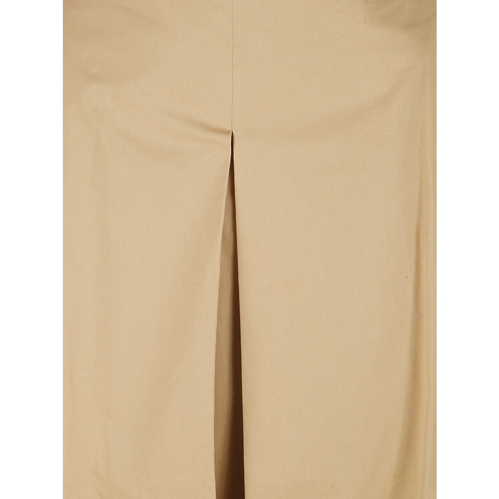 TORY BURCH Geplooide Poplin Rok Brown Dames