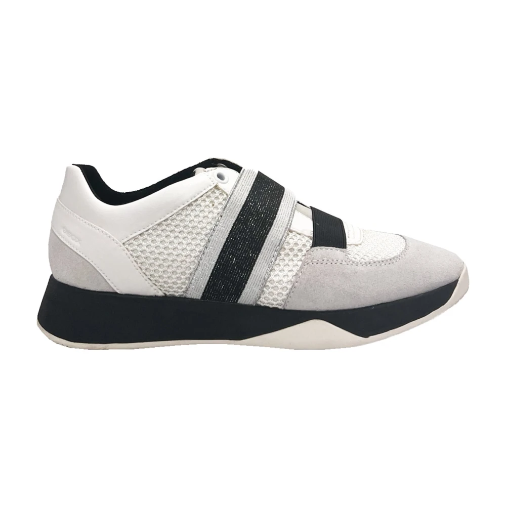 Geox Slip-On Sneakers met Metallic Details Dames Schoenen Wit