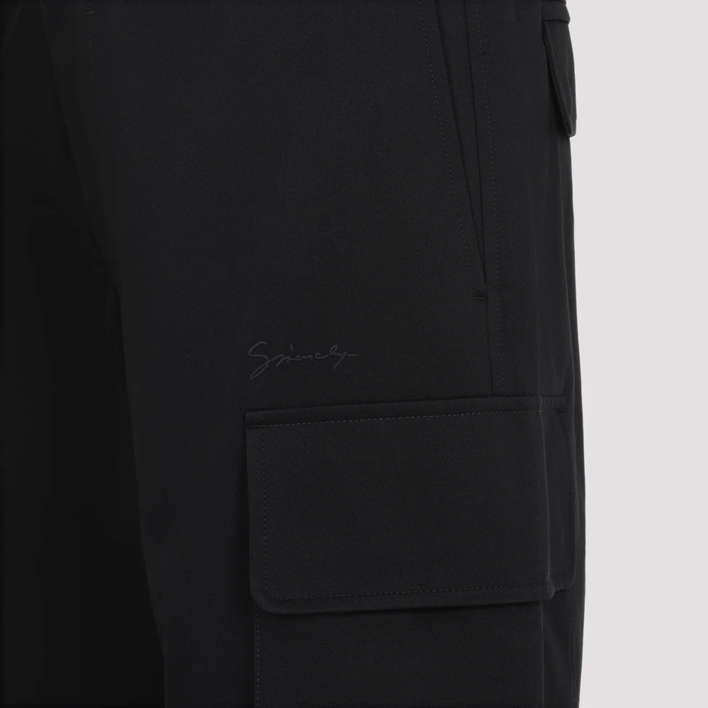 Givenchy Zwarte Katoenen Broek Black Heren