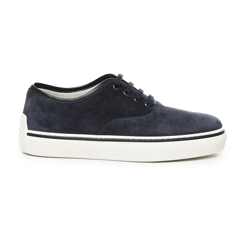 Tod's Sneakers, Male, 10 Uk, Linen Cotton Trainers Blue