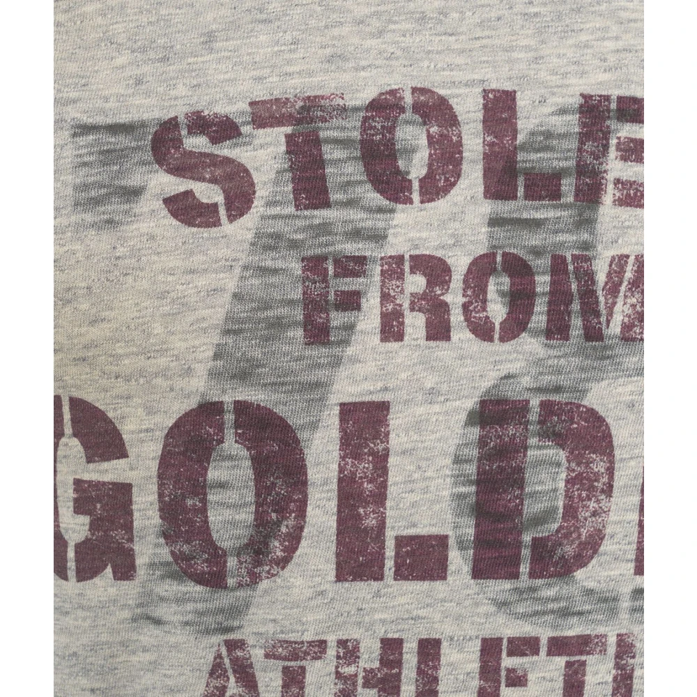 Golden Goose Grijs Bedrukt T-Shirt Gray Heren