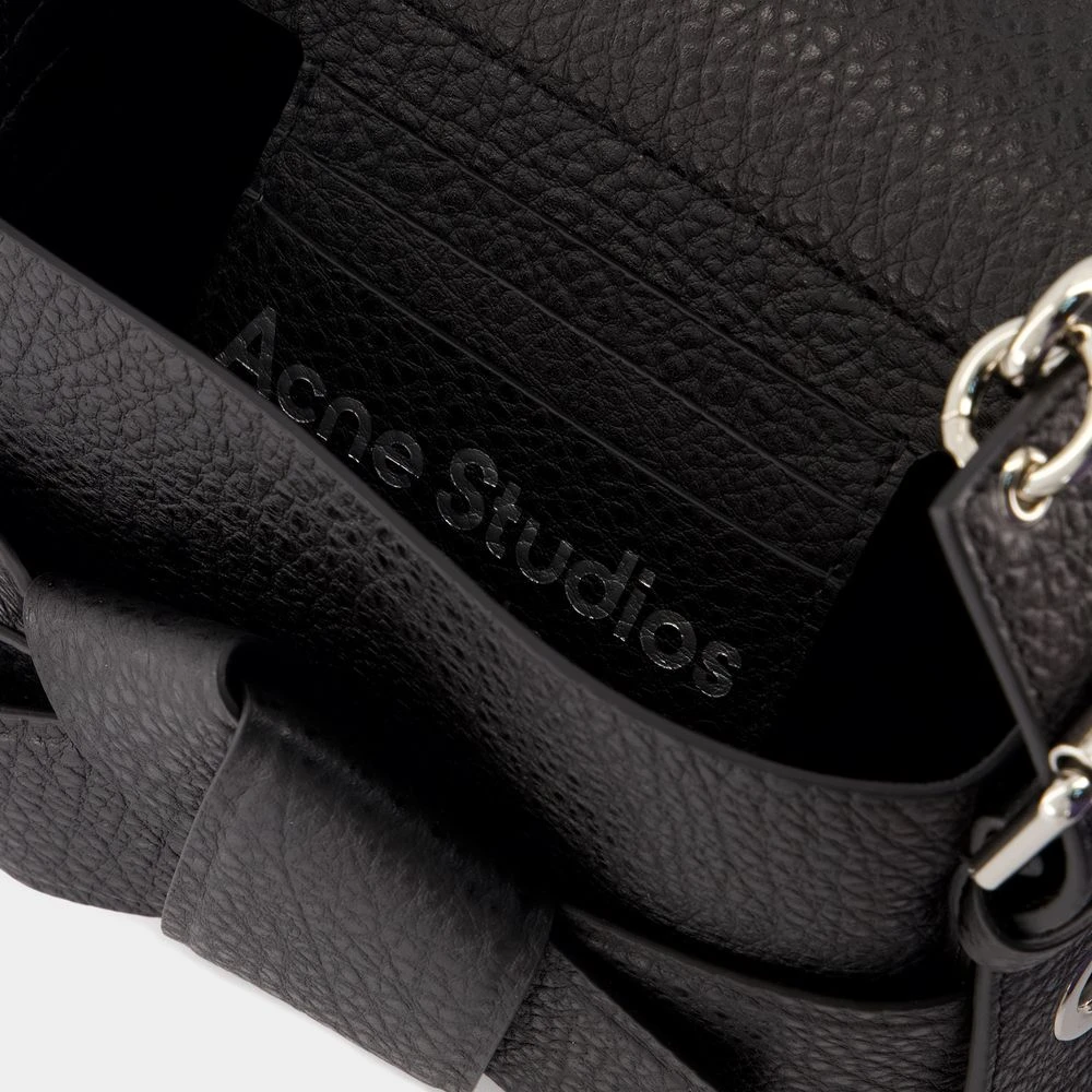 Acne Studios Zwarte Leren Schoudertas Crossbody Black Dames