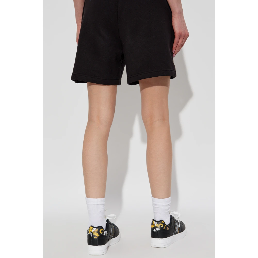Versace Jeans Couture Shorts met geborduurd logo Black Dames