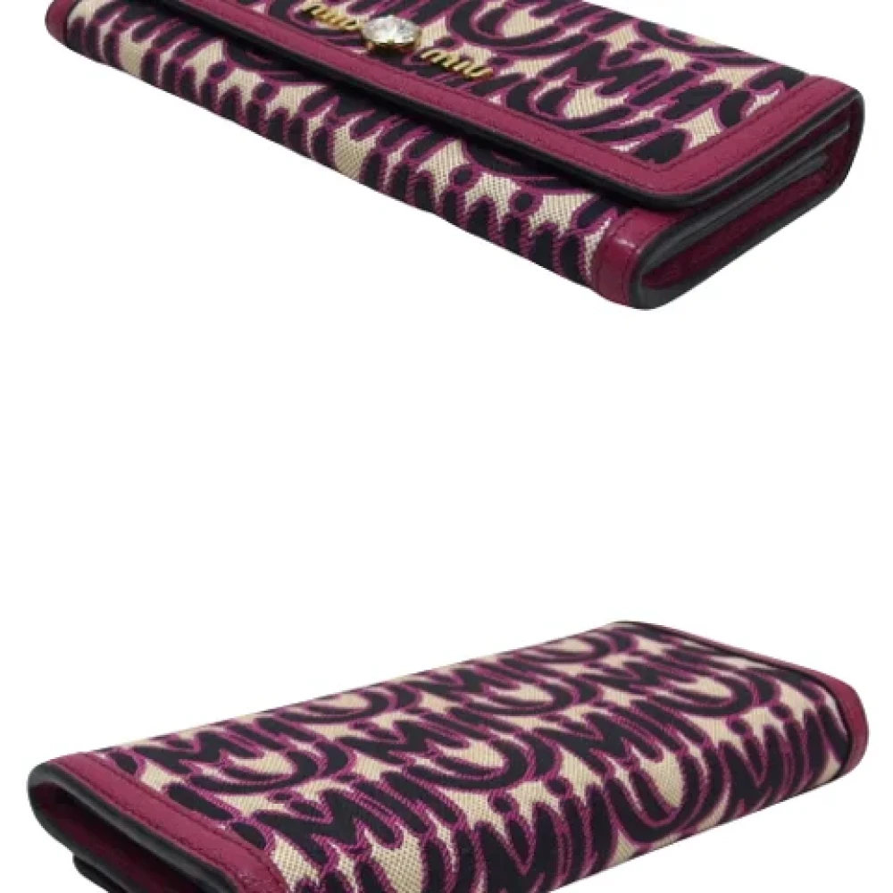 Miu Pre-owned Canvas wallets Multicolor Dames