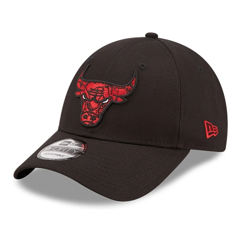 New era Zwarte Bulls Marmer Infill Pet Black Heren