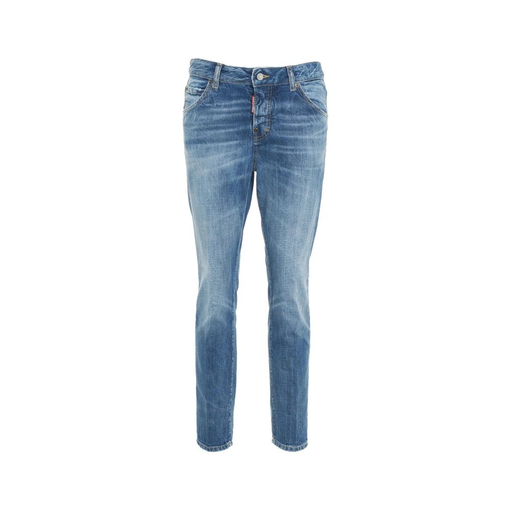 Dsquared2 Blauwe Smiley Zak Jeans Aw24 Blue Dames