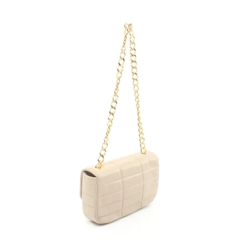 Celine Vintage Pre-owned Leather crossbody-bags Beige Dames
