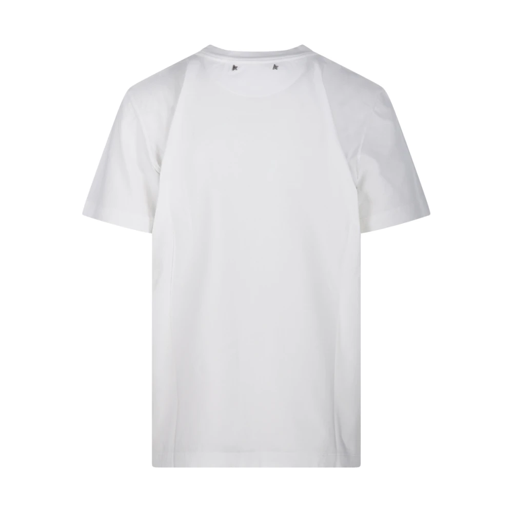 Golden Goose Vintage White Geborduurde Regular T-Shirt White Dames