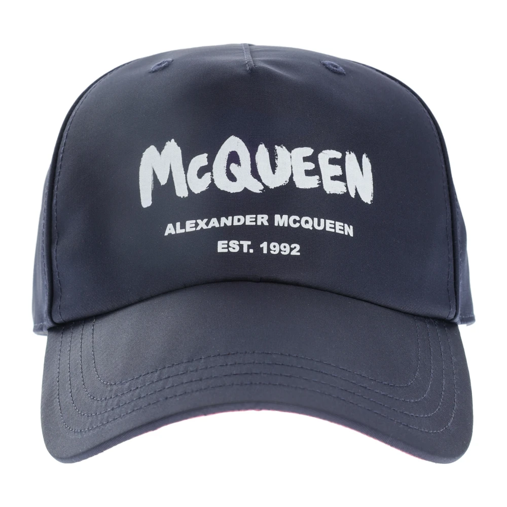 Alexander McQueen Blå Hatt - Regular Fit - Passar för alla temperaturer - 100% Polyester Blue, Herr