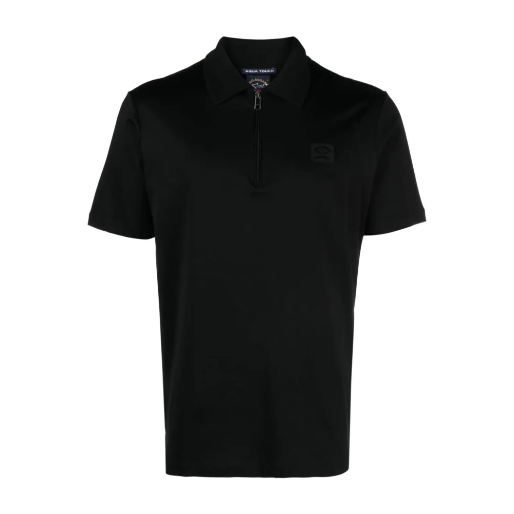 PAUL & SHARK Casual korte mouw zwarte poloshirt Black Heren