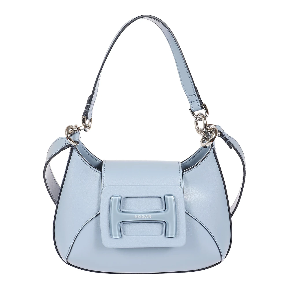 Hogan Blauwe Leren Mini Tas met Magnetische Sluiting Blue Dames