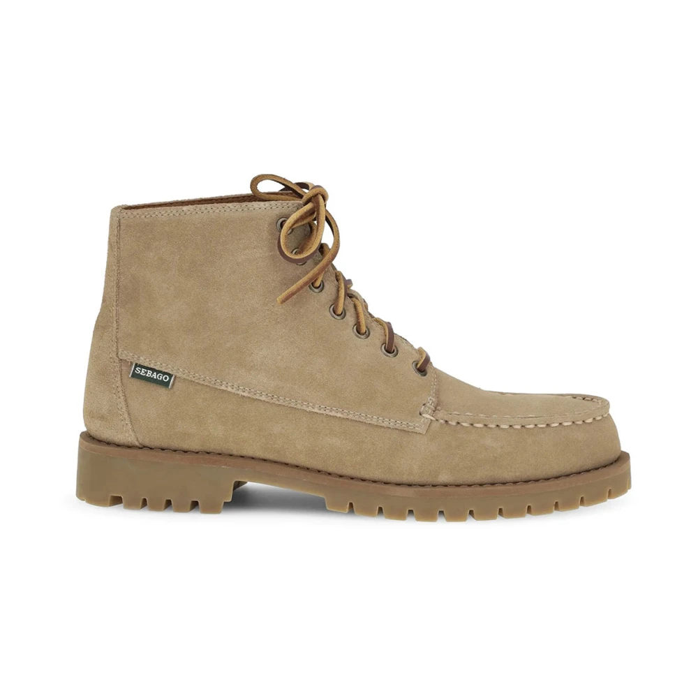 Sebago Uomo Beige Stivaletti Da Parker In Pelle - Immagine 2