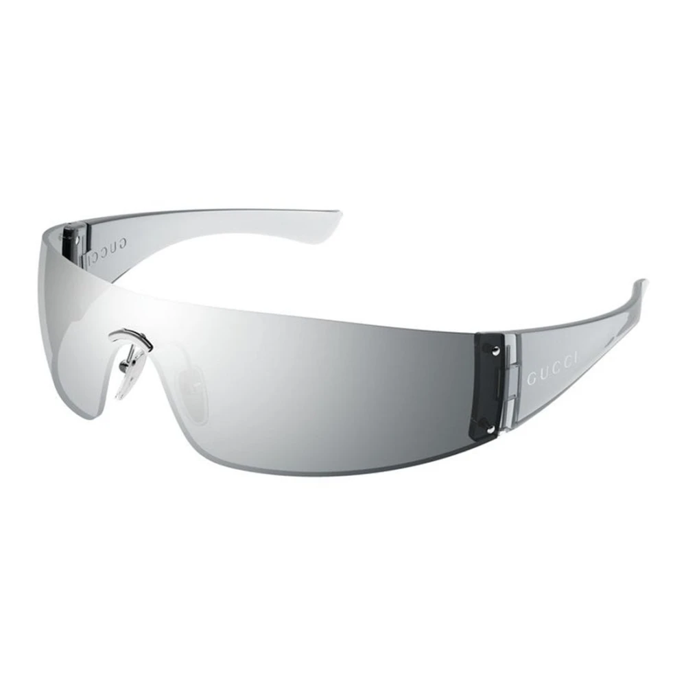 Gucci Unisex Gray Sunglasses, One Size, Shield Sunglasses